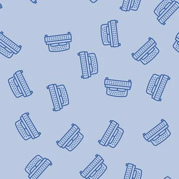 Bed leather line seamless pattern Stock Illustration