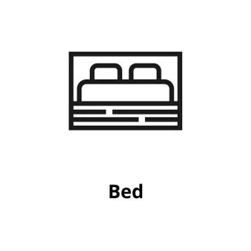 Bed line icon Illustrazione stock