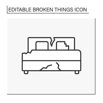 Bed line icon Stock Illustration