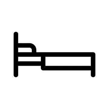 Bed line icon. Side view Stock Illustration