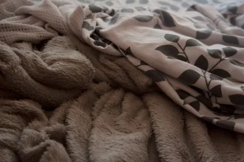 Bed linen abstract background Stock Photos