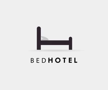 Bed Logo Design Illustrazione stock