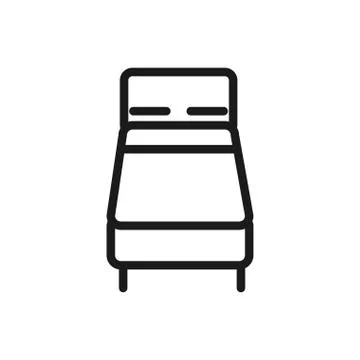 Bed mattress comfortable soft textile linear design Stock Illustration