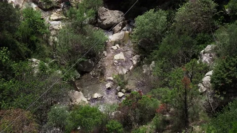 The bed of a mountain river in Montenegro Stock Footage 196126074