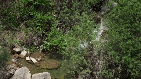 The bed of a mountain river in Montenegro Stock Footage 196126341