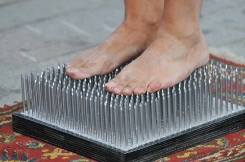 Bed of nails Stock Photos