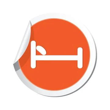 Bed ORANGE LABEL Stock Illustration