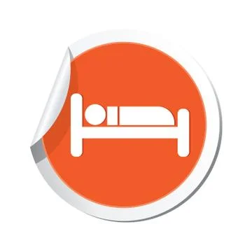 Bed ORANGE LABEL Stock Illustration