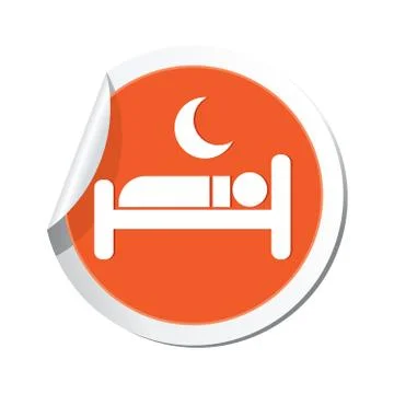 Bed ORANGE LABEL Stock Illustration