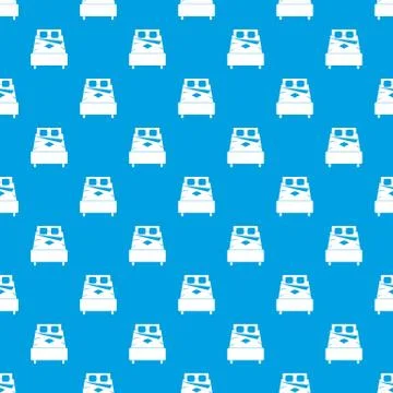 Bed pattern seamless blue Illustrazione stock