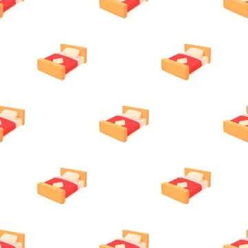 Bed pattern seamless vector イラスト素材