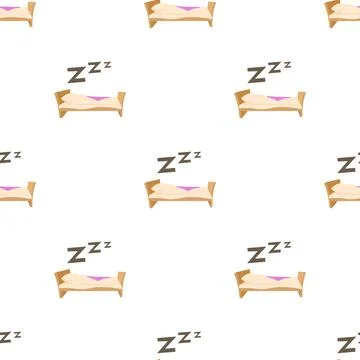 Bed pattern seamless vector Illustrazione stock