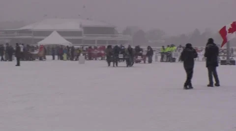 Bed races at Ottawa Winterlude #65 Stock Footage 34624451