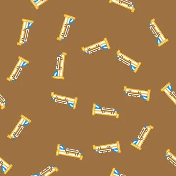 Bed rail kid bedroom vector seamless pattern Stock Illustration