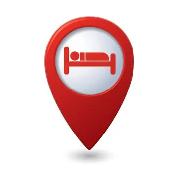Bed RED pointer Stock Illustration