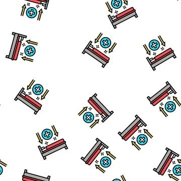 Bed rest hepatitis vector seamless pattern Stock Illustration