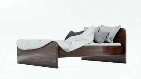 Bed rotates in a circle - loop Видео 162061268