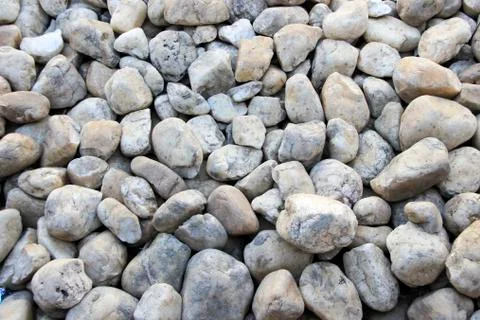Bed Round Edged Pebbles Foto stock