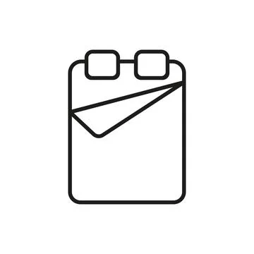 Bed sheet with pillow icon vector design templates simple and modern Stock Illustration