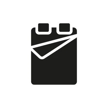 Bed sheet with pillow icon vector design templates simple and modern Stock Illustration