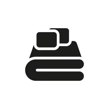 Bed sheet with pillow icon vector design templates simple and modern Stock Illustration