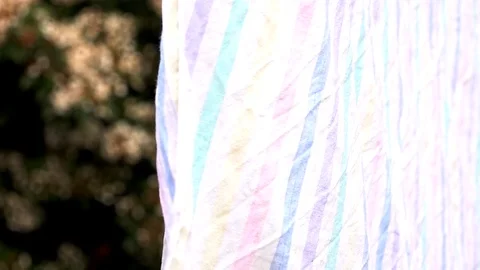 Bed sheet on washing line Stock Footage 101730419