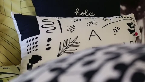 Bed in showroom Stock Footage 77051014