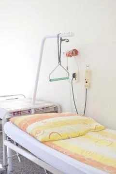 Bed on sick room Foto stock