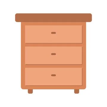 Bed Side Table Icon Image. Stock Illustration