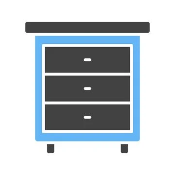 Bed Side Table Icon Image. Stock Illustration