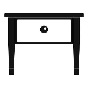 Bed side table icon, simple style Stock Illustration
