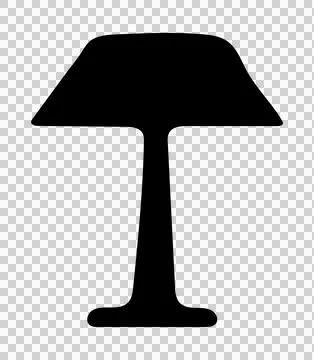 Bed side table lamp silhouette icon vector Stock-Illustration