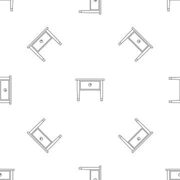 Bed side table pattern seamless vector Stock Illustration