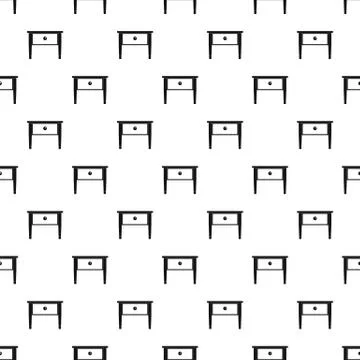 Bed side table pattern seamless vector Stock Illustration
