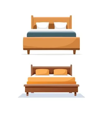 A Bed simple illustration Stock Illustration