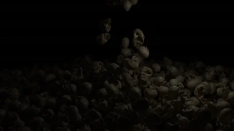Bed of Skulls Stock Footage 67241317