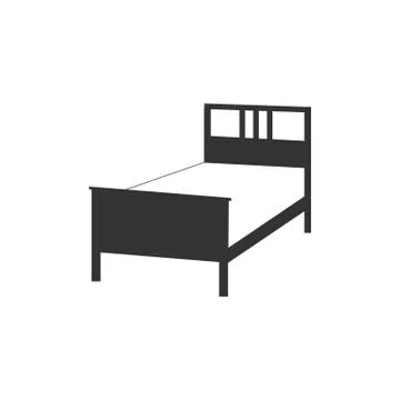 Bed, sleep icon. Vector illustration, flat design. Stock Illustration