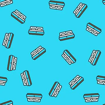 Bed soft cozy vector seamless pattern Stock Illustration