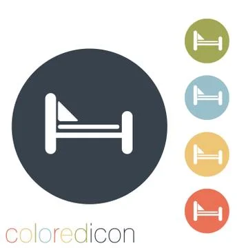 Bed symbol sign. Stock Illustration