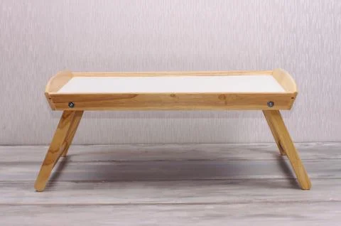 Bed table for having breakfast in the bed Stock Photos