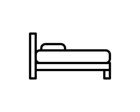 Bed vector icon, bedroom symbol. Modern, simple flat vector illustration for  Stock Illustration