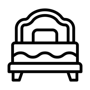 Bed Vector Icon Design Illustration Stock Illustration