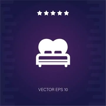 Bed vector icon Stock Illustration