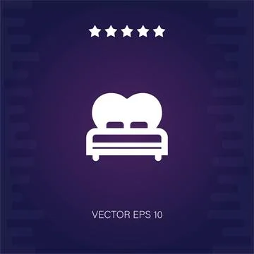Bed vector icon Stock Illustration