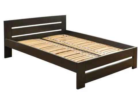 Bed on white Stock Photos