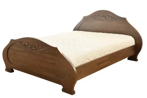 Bed on white Stock Photos