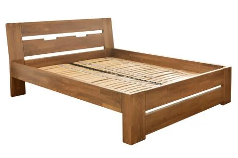 Bed on white Stock Photos