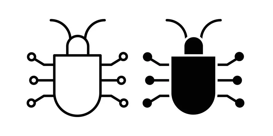 Bedbug icon set modern line and solid style collection. Stock Illustration