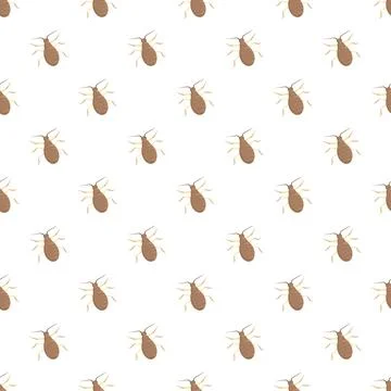 Bedbug insect pest infestation repeating seamless pattern design Stockillustratie