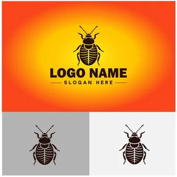 Bedbug logo vector art icon graphics for business brand icon bedbug logo te.. Stock Illustration